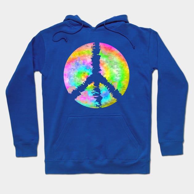 Tie Dye Peace Sign Hoodie by Zap Studios